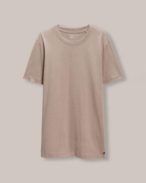 Playera Larga Slim Café